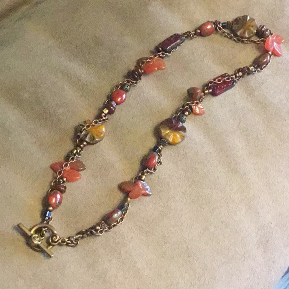 18” Assorted Czech bead necklace